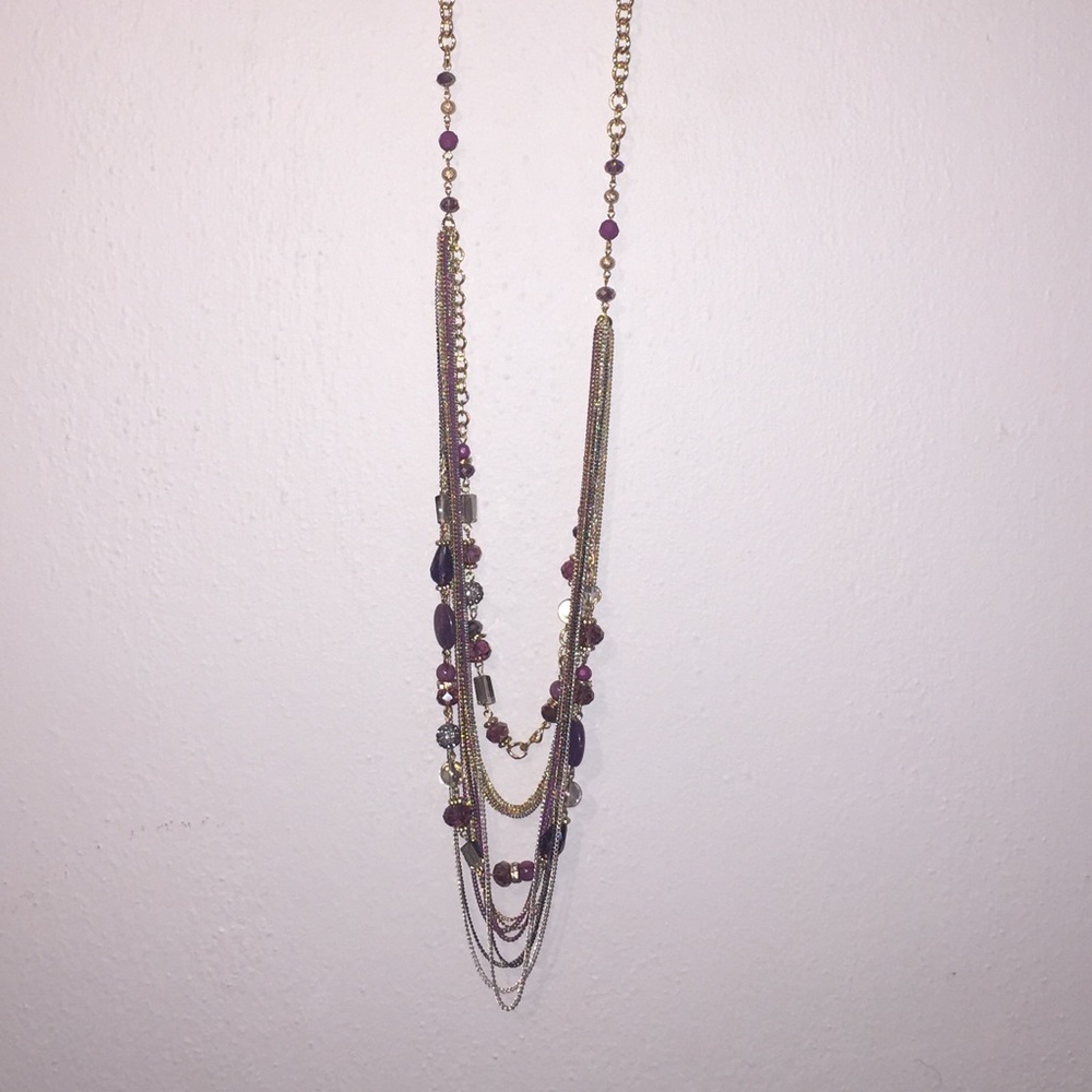 NEW WITH TAGS. The Limited Purple & Gold Necklace